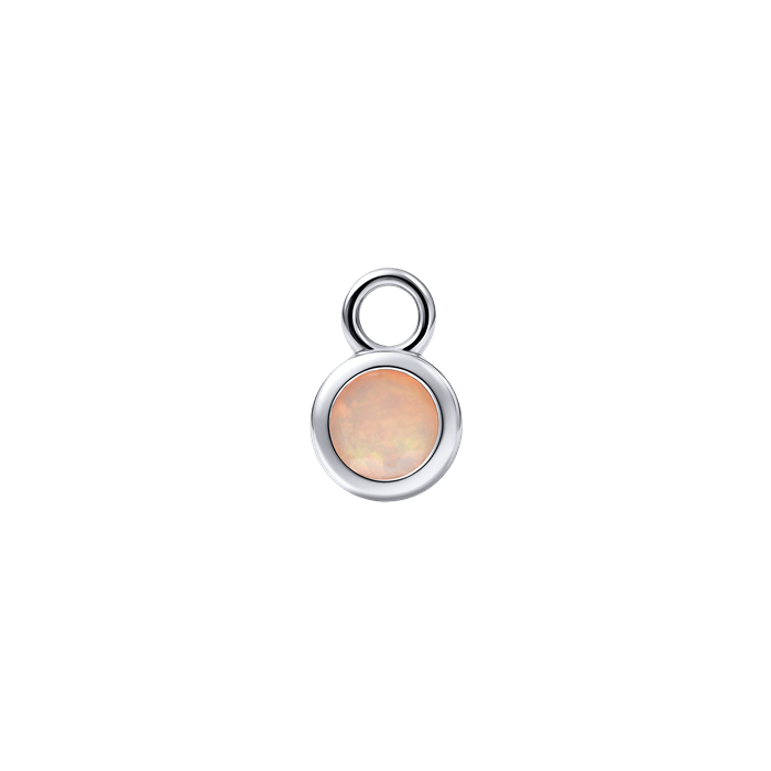 Diamond Charm Earrings Birth Stone S157-DPS0465-APR Diamond Charm Earrings Birth Stone S157-DPS0465-APR