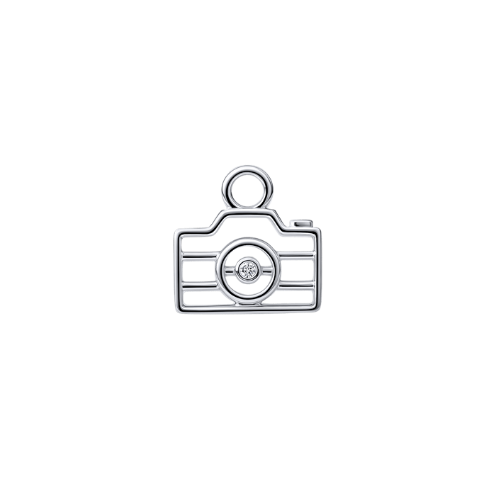 Diamond Charm Earrings Camera S151-DPS0478