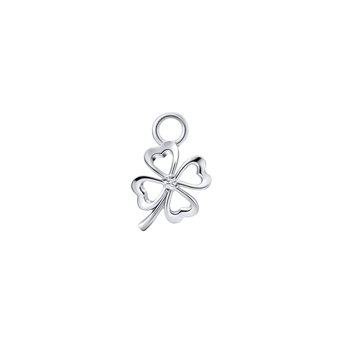 Diamond Charm Earrings Clover S151-DPS0476