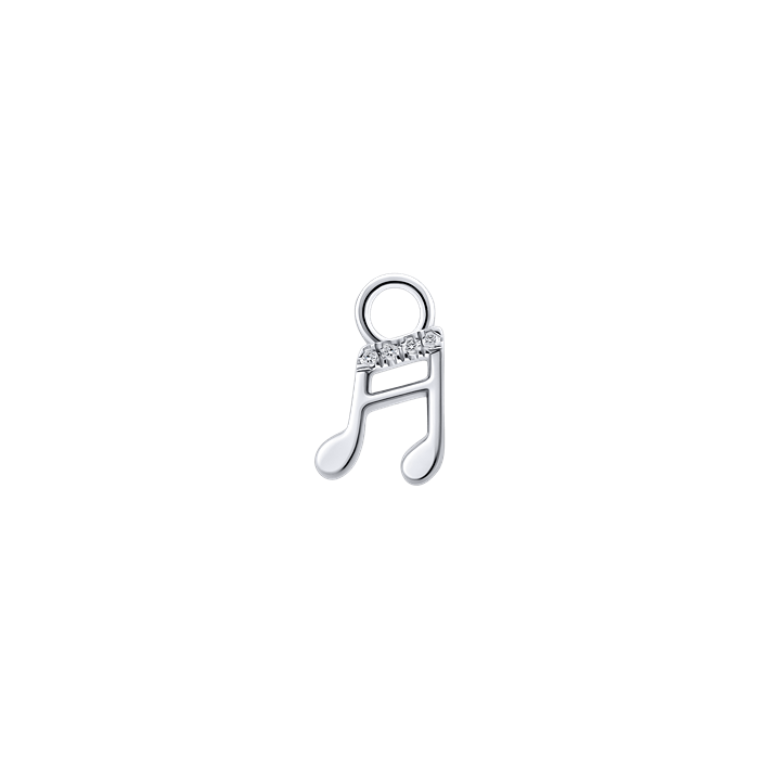 Diamond Charm Earrings Music S137-DPSS0463