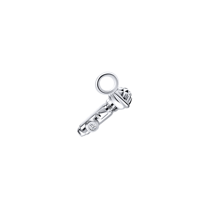 Diamond Charm Earrings Music S151-DPS0474