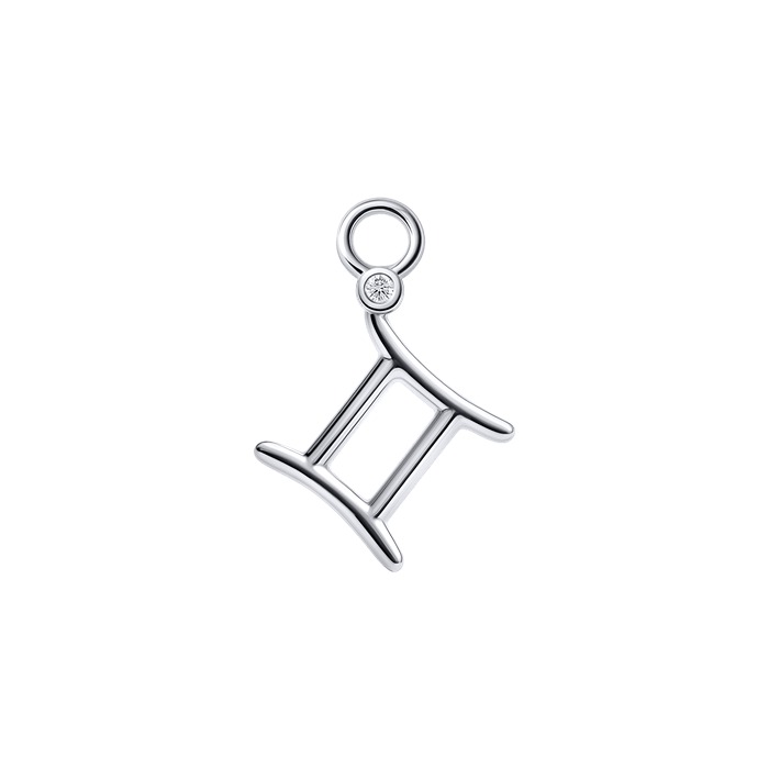 Diamond Charm Earrings Zodiac Ver.2 S151-DPS0496-GEMINI Diamond Charm Earrings Zodiac Ver.2 S151-DPS0496-GEMINI