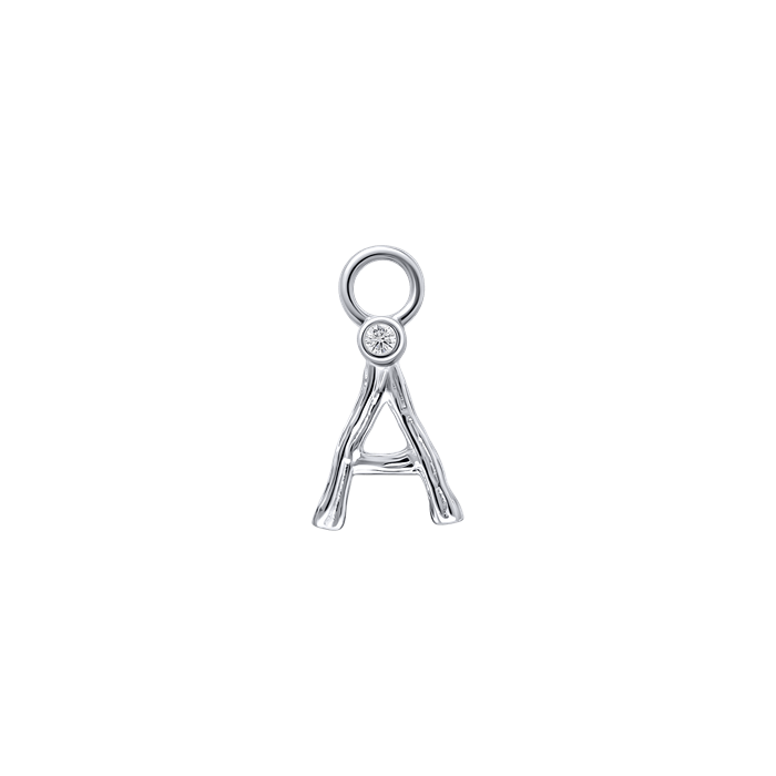 Diamond Charm Earrings Alphabet S148-DPS0470-A