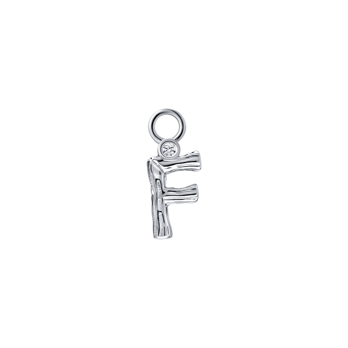 Diamond Charm Earrings Alphabet S148-DPS0470-F Diamond Charm Earrings Alphabet S148-DPS0470-F