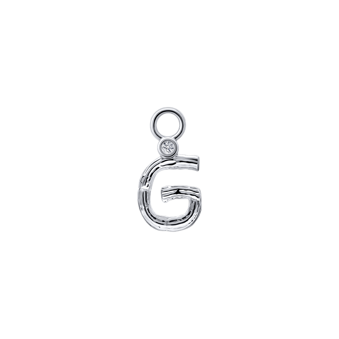 Diamond Charm Earrings Alphabet S148-DPS0470-G