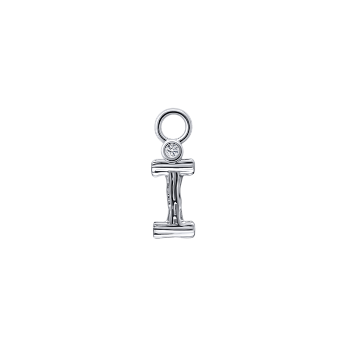 Diamond Charm Earrings Alphabet S148-DPS0470-I Diamond Charm Earrings Alphabet S148-DPS0470-I