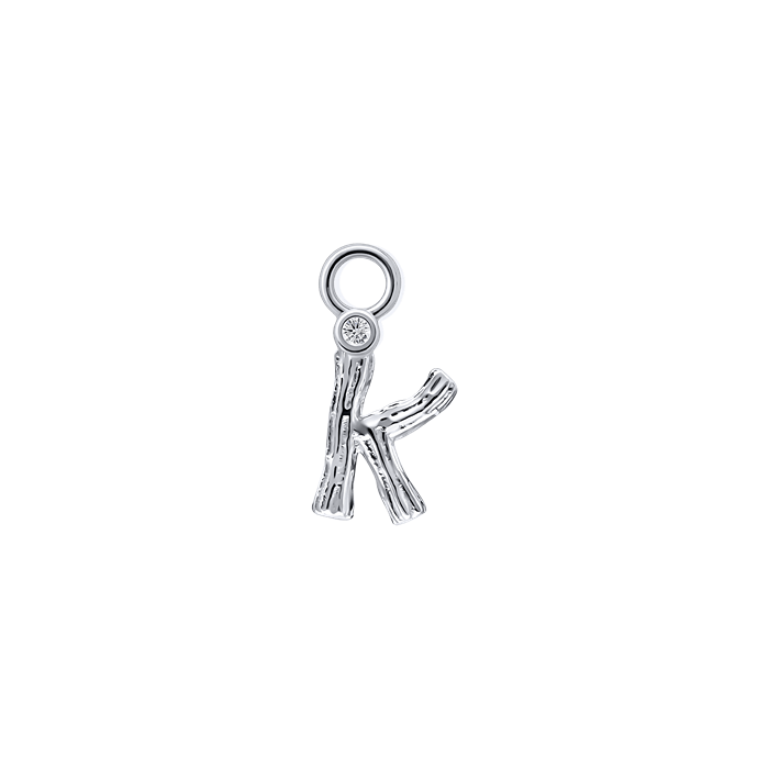 Diamond Charm Earrings Alphabet S148-DPS0470-K