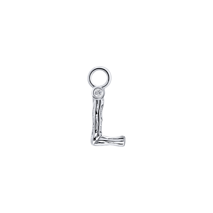 Diamond Charm Earrings Alphabet S148-DPS0470-L
