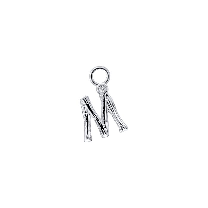 Diamond Charm Earrings Alphabet S148-DPS0470-M