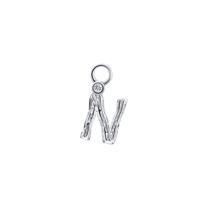 Diamond Charm Earrings Alphabet S148-DPS0470-N