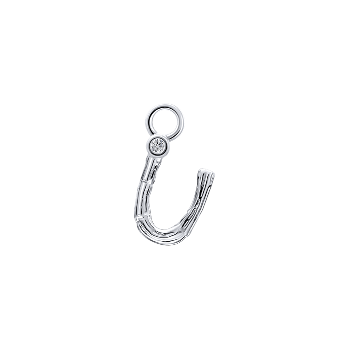 Diamond Charm Earrings Alphabet S148-DPS0470-U