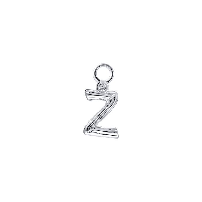 Diamond Charm Earrings Alphabet S148-DPS0470-Z