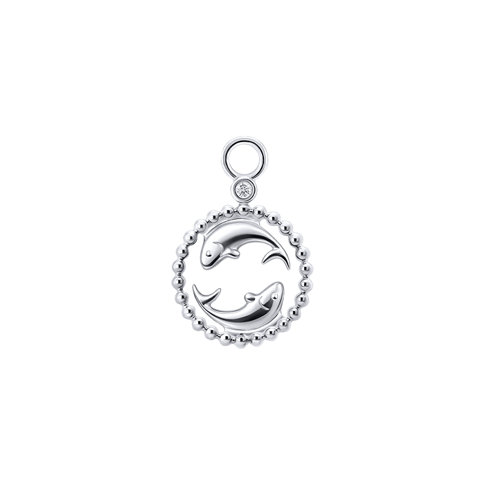 Diamond Charm Earrings Zodiac Ver.1 S149-DPS0472-PISCES