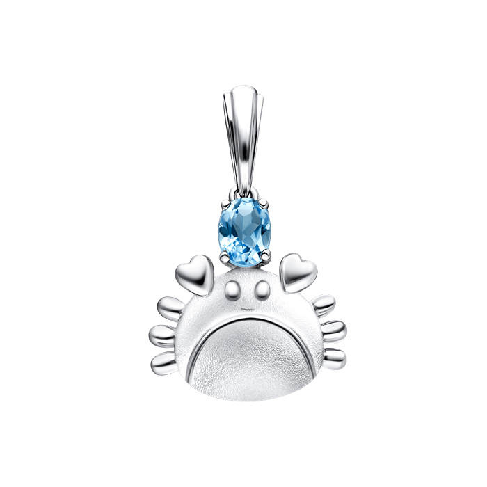 Elemate Light Blue Topaz Ladies Pendant Cancer S119-DPS0403 Elemate Light Blue Topaz Ladies Pendant Cancer S119-DPS0403