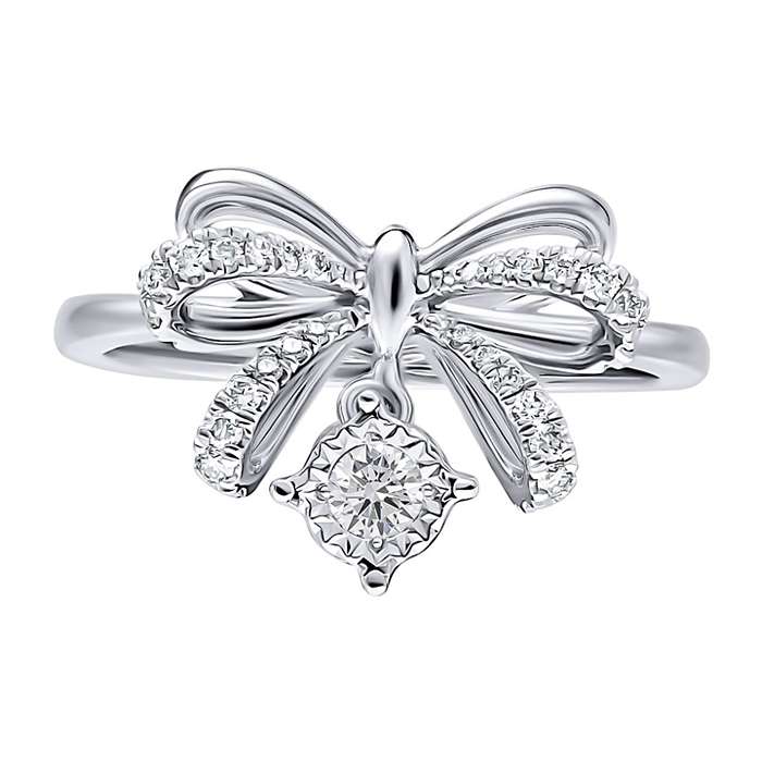 Diamond Ladies Ring Ribbon Maya S126-DRF0463